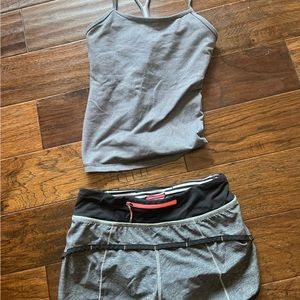 Lululemon tank and shorts